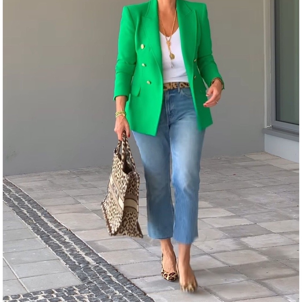 Talbots Bright Green Blazer 6p